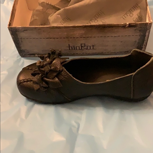 Black Leather Flat - Picture 3 of 3